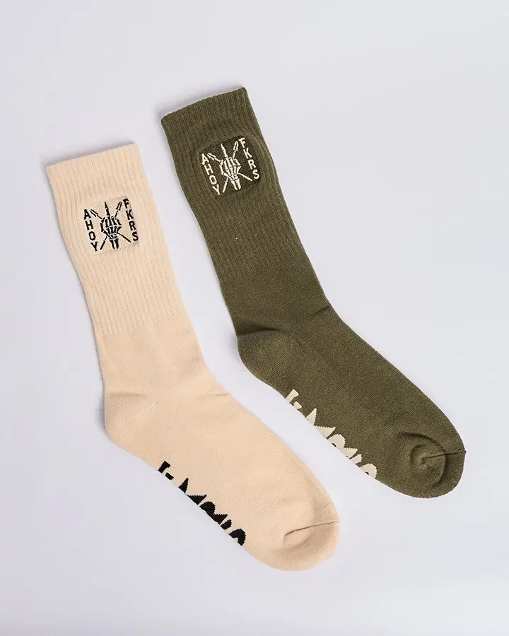 The Mad Hueys Ahoy Fkrs Storm | 2 Pk Socks 1