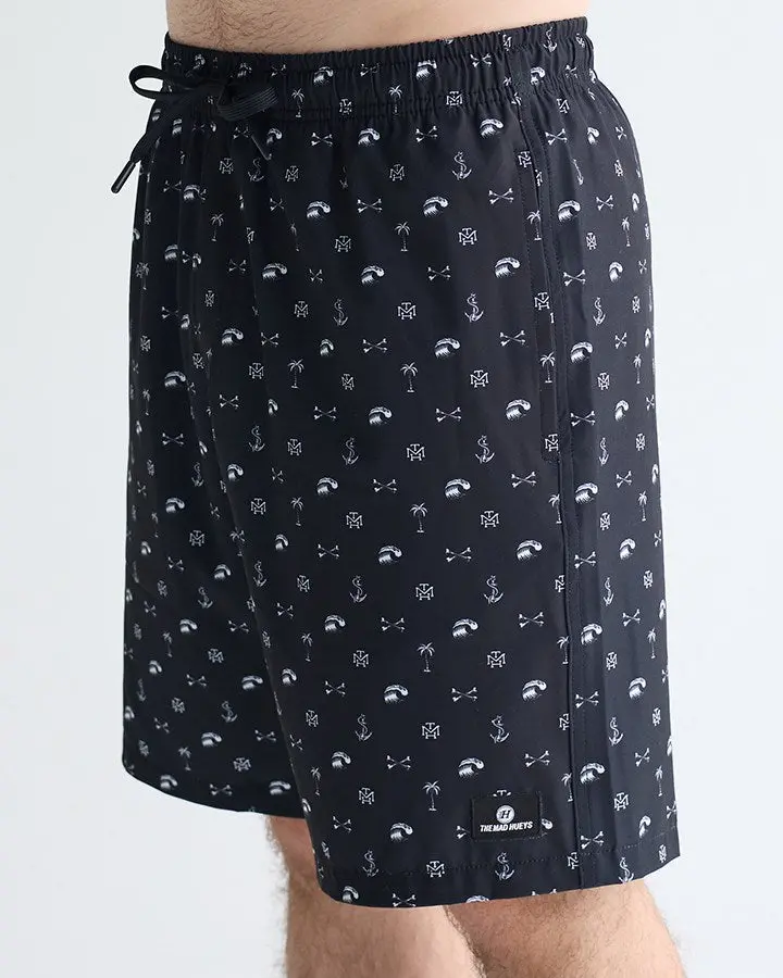 The Mad Hueys Anchor Bones | 19" Swim  Volley Short 1