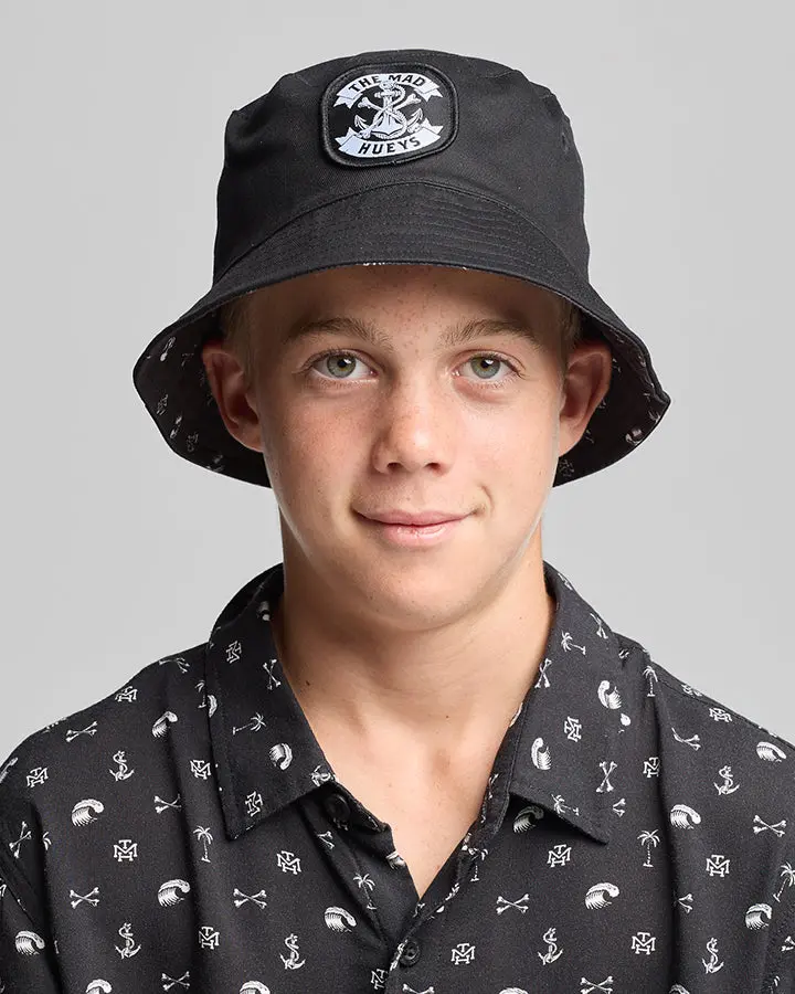 The Mad Hueys Anchor Bones | Youth Reversible Bucket Hat 1
