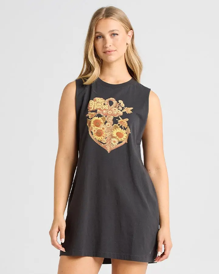 The Mad Hueys Sunflower Anchor | Womens Muscle Dress 1
