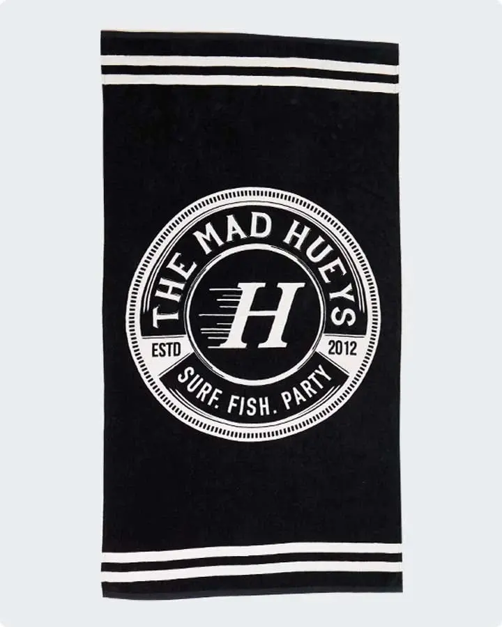The Mad Hueys Surf Fish Party Beach Towel 1