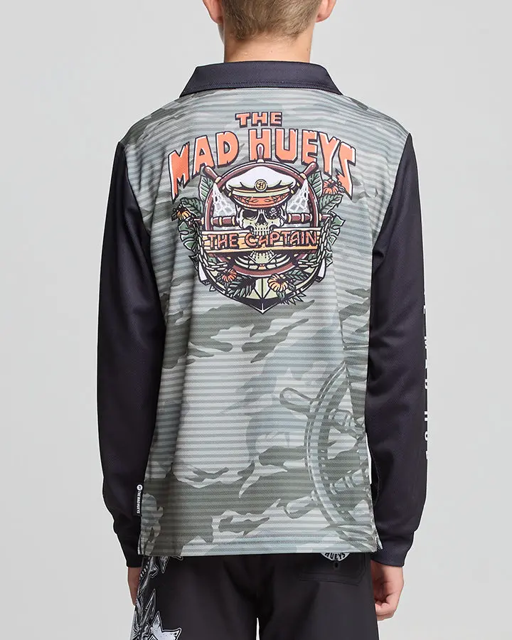 The Mad Hueys The Island Captain | Youth Upf 50+ Fishing Jersey 1