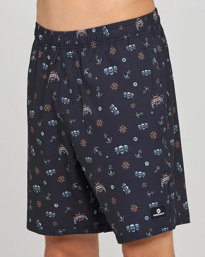 The Mad Hueys Triple Anchor | 18" Swim Volley Short 1