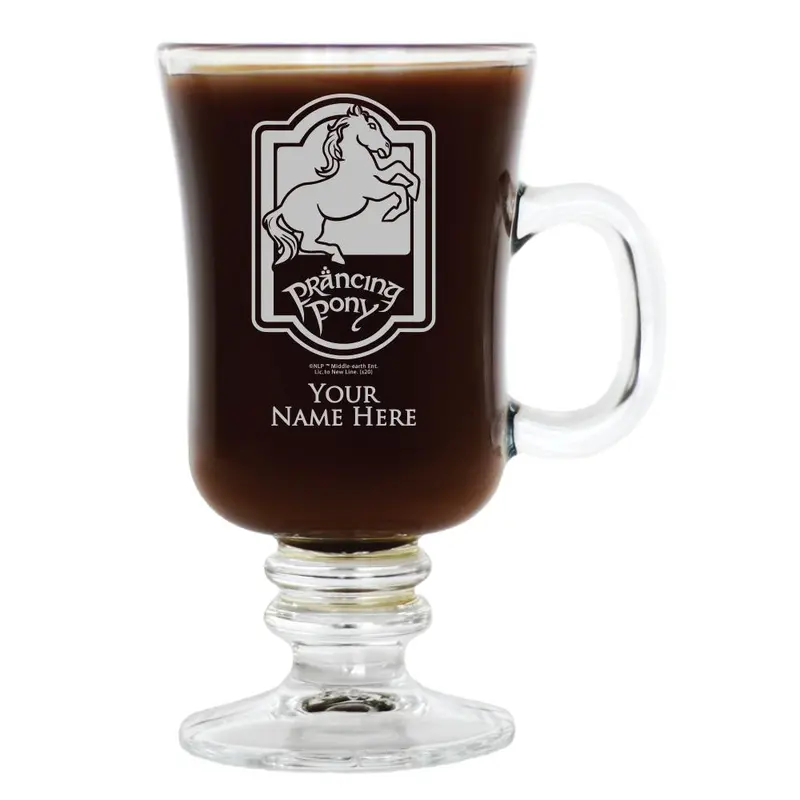 The Prancing Pony Personalized Tapered Glass With Handle From The Lord Of The Rings, 8.5 Ounces 1