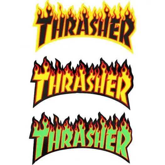 Thrasher Flame Logo Sticker Large 1