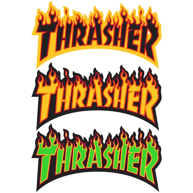 Thrasher Flame Logo Sticker Medium 1