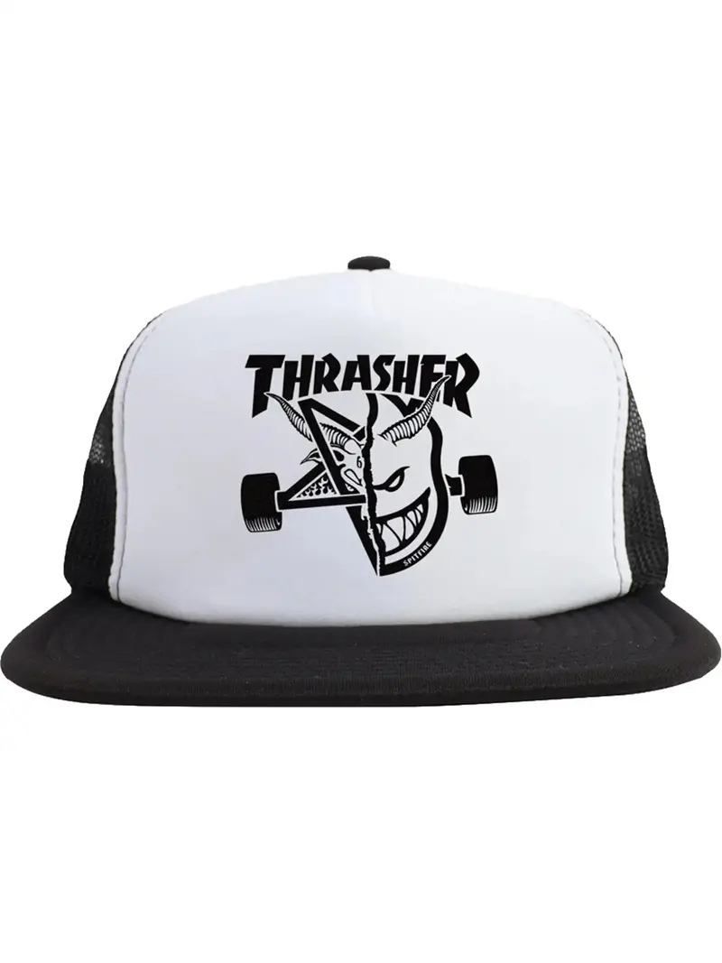 Thrasher X Spitfire Thrash & Burn Hat - Black/White/Black 1