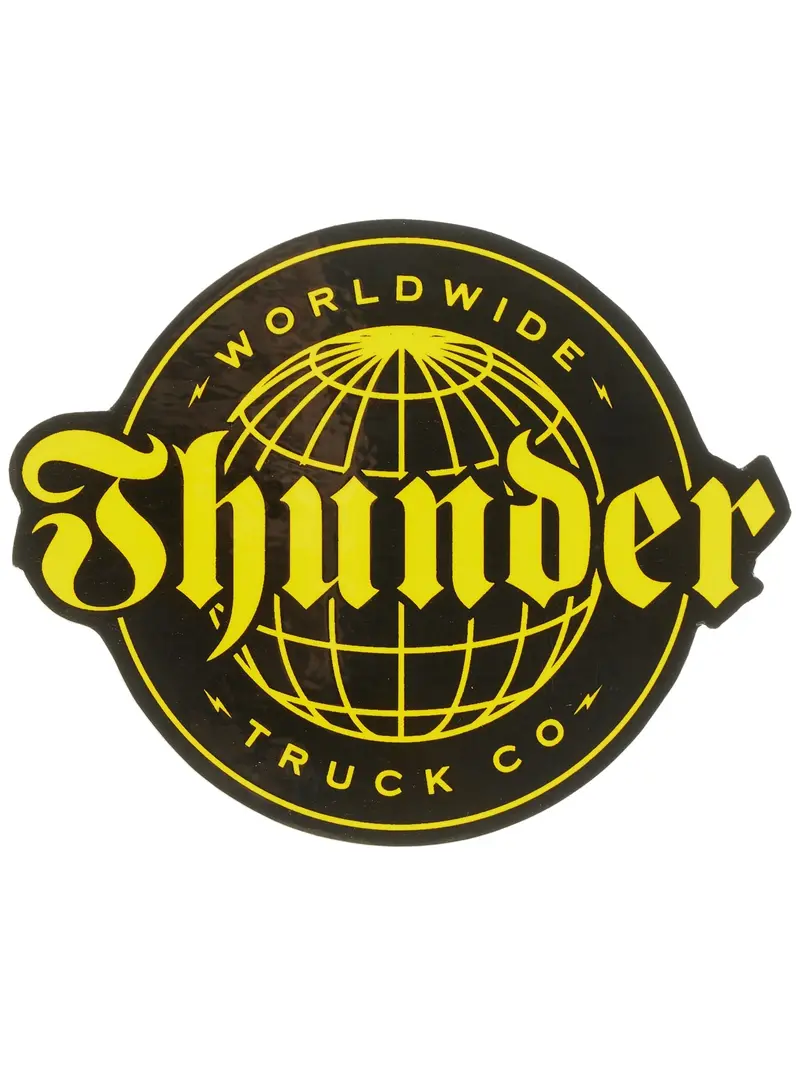 Thunder World Wide Sticker Yellow 1