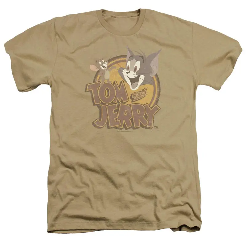 Tom And Jerry Water Damaged Heather T-Shirt 1