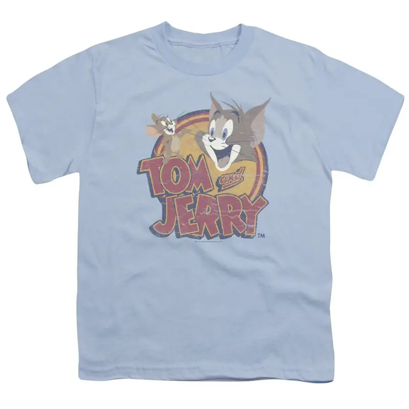 Tom And Jerry Water Damaged Youth T-Shirt 1