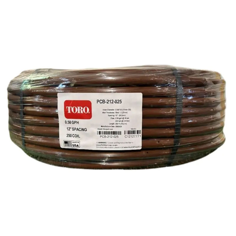 Toro - 17Mm Drip In Dripline (0.58 Gph, 12'' Spacing, 250') - Pcb-212-025 1