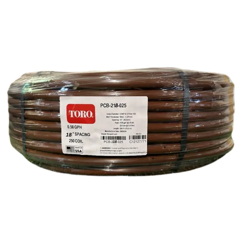 Toro - 17Mm Drip In Dripline (0.58 Gph, 18'' Spacing, 250') - Pcb-218-025 1