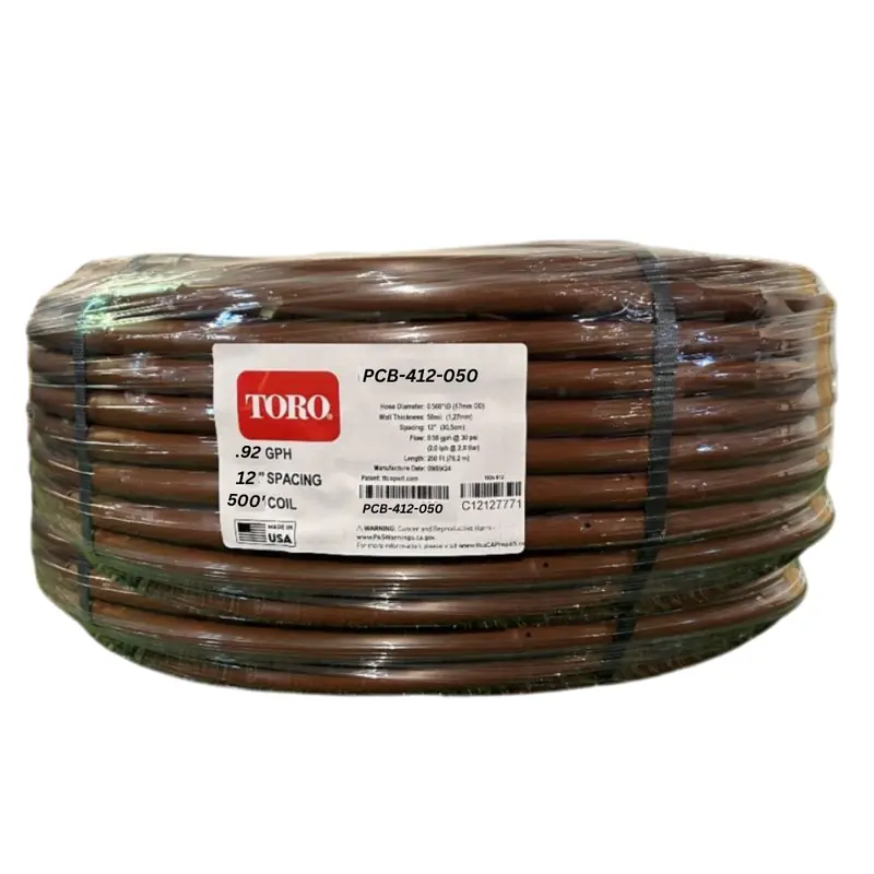Toro - 17Mm Drip In Dripline (0.92 Gph, 12'' Spacing, 500') - Pcb-412-050 1