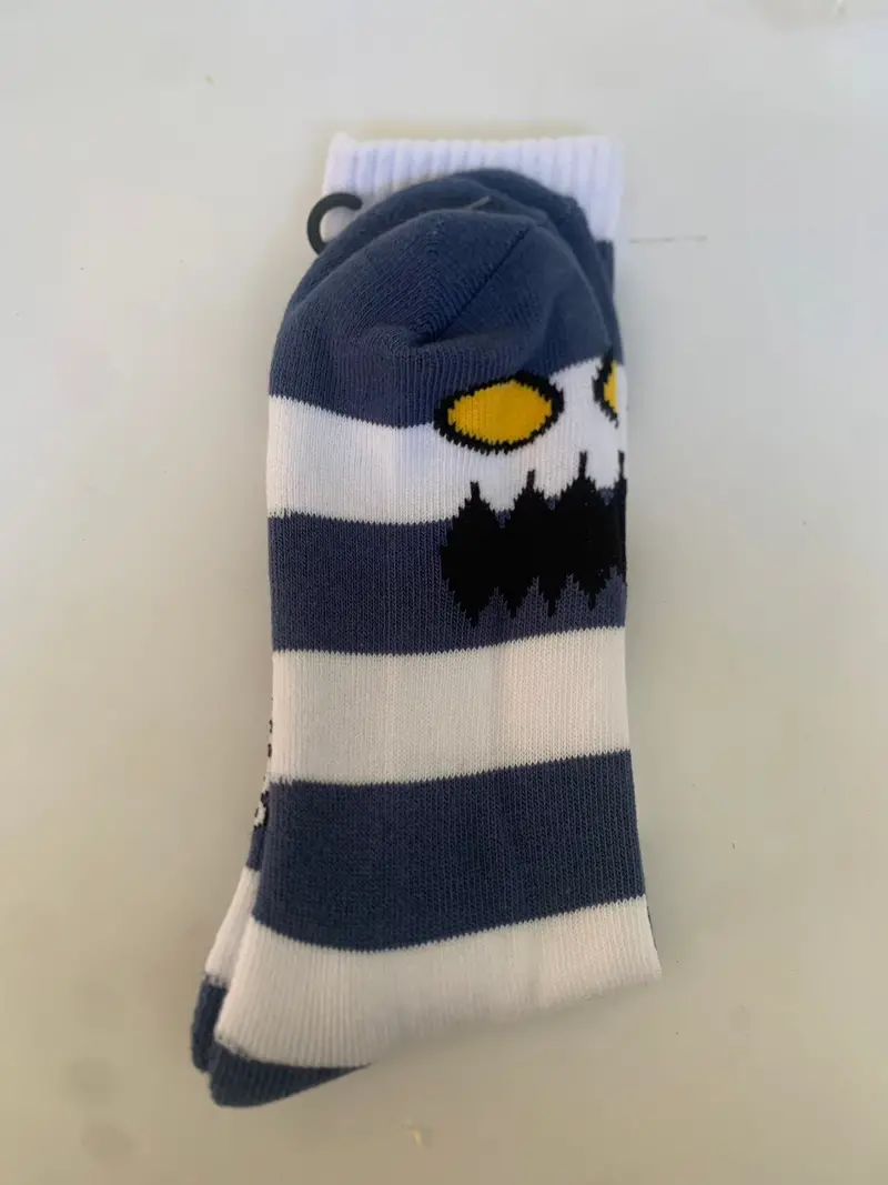 Toy Machine Monster Stripe Socks Blue White 1