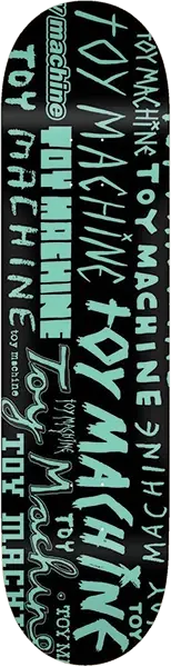 Toy Machine Word Marks Skateboard Deck-8.25 Black 1