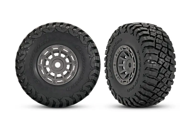 Traxxas: 1.4" Gray Wheels W/ Bfg Mud-Terrain Tires (2 Pcs) 1
