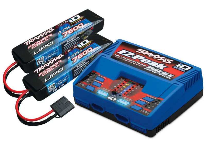 Traxxas: Ez-Peak Dual Charger With Two 7600Mah 2S Lipos 1