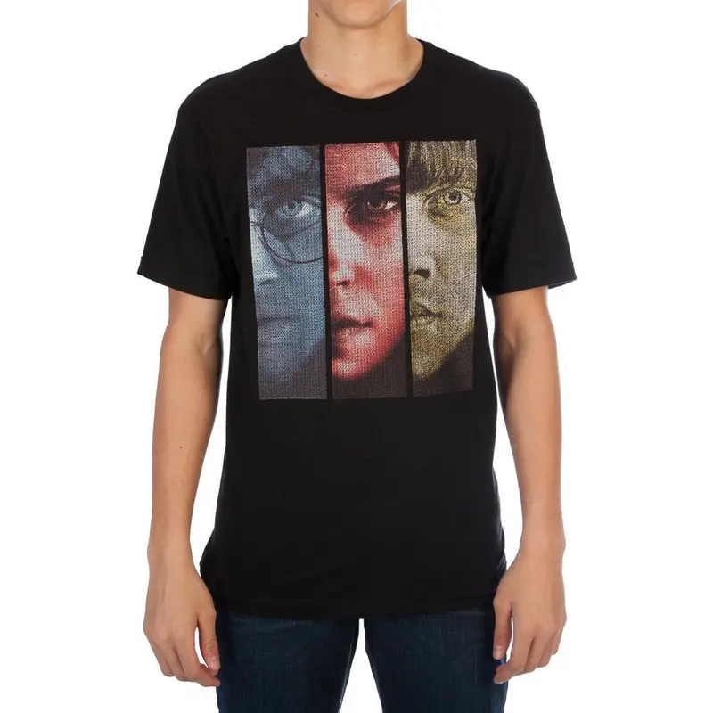 Trio Face Embroidered T-Shirt 1