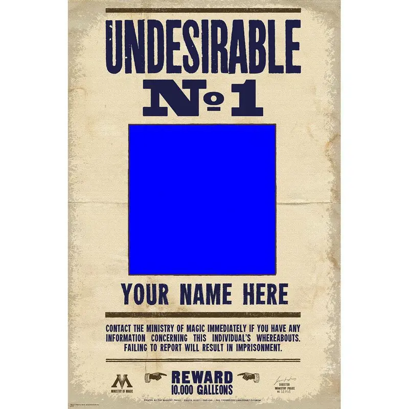Undesirable No. 1 Custom Photo Poster, With Custom Name 10 X 15 1