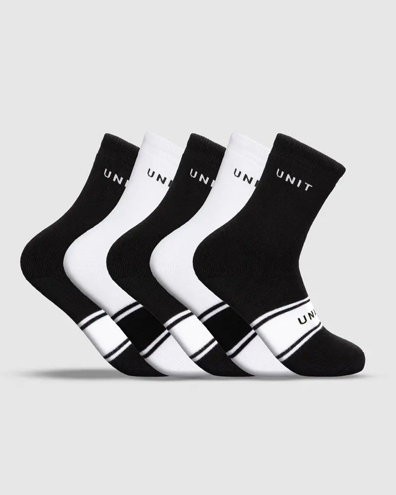 Unit Bamboo Crew Ladies 5 Pack Socks 1