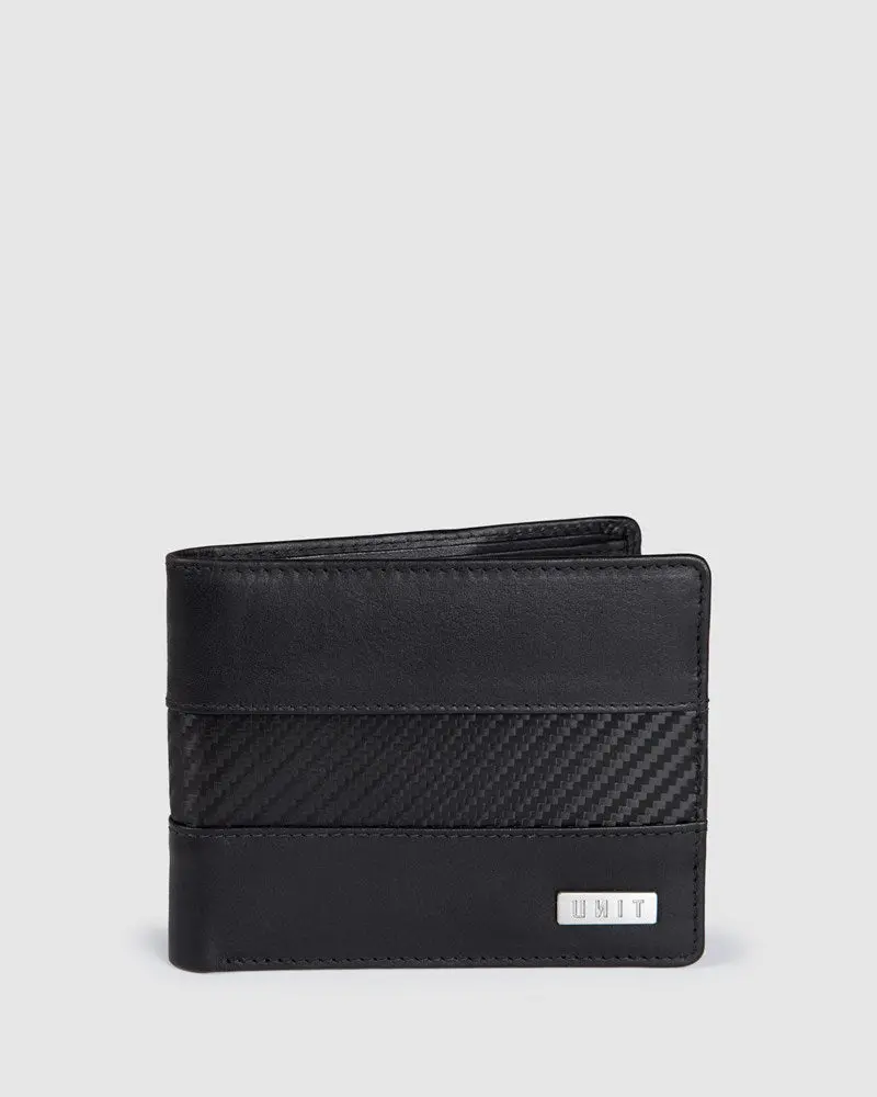 Unit Bi-Fold Leather Carbon-X Wallet 1