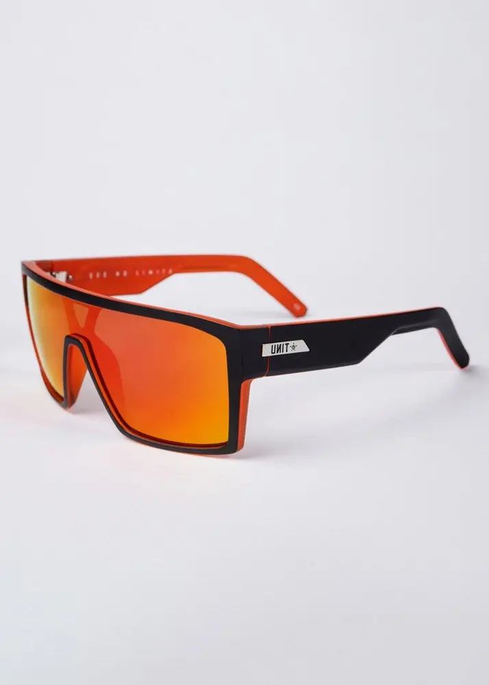 Unit Command Polarised Sunglasses - Matte Black / Orange 1