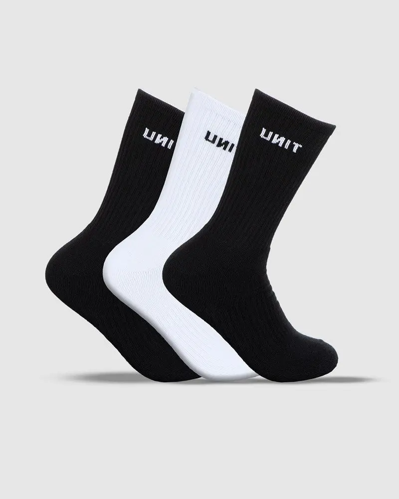 Unit Cotton Crew Socks 3 Pack 1