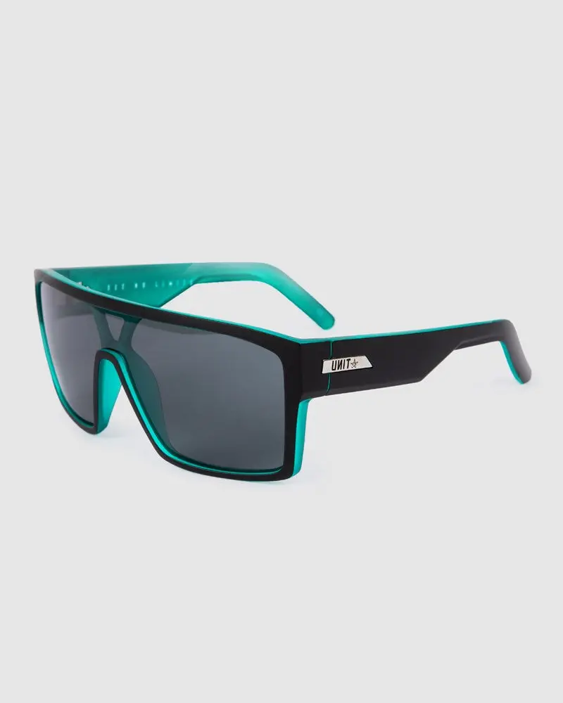 Unit Sunglasses Command - Matte Black Teal Polarised 1