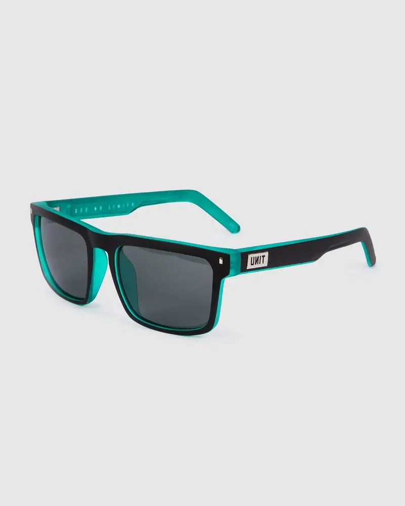 Unit Sunglasses Primer - Matte Black Teal Polarised 1
