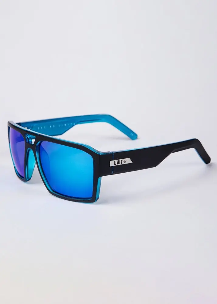 Unit Vault Polarised Sunglasses - Matte Black / Blue 1