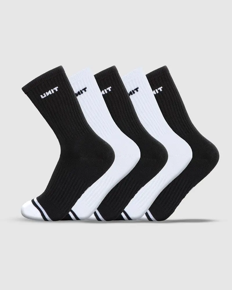 Unit Youth Crew Socks 5 Pack 1