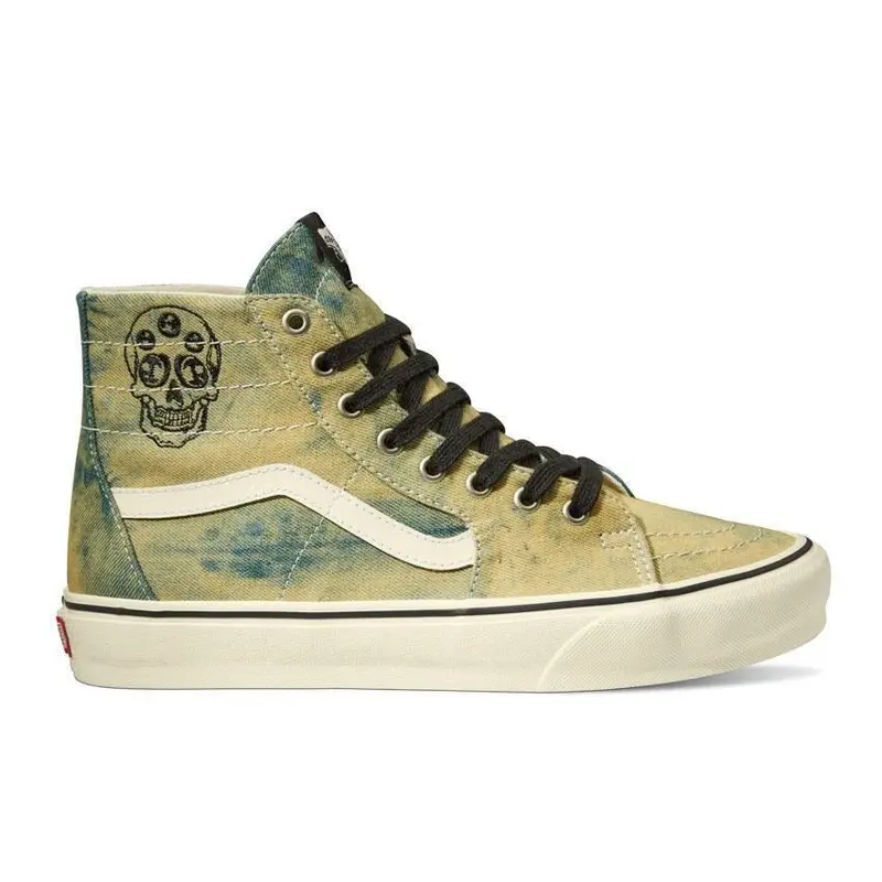 Vans Sk8-Hi Tapered Denim Embroidery Olive / White 1