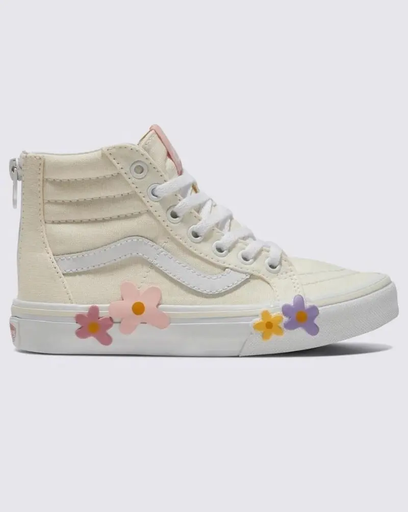Vans Sk8-Hi Zip Kids Flower Egret 1