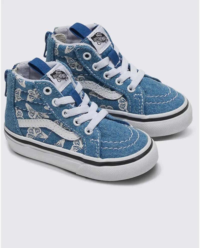 Vans Sk8-Hi Zip Toddlers Denim Navy / True White 1