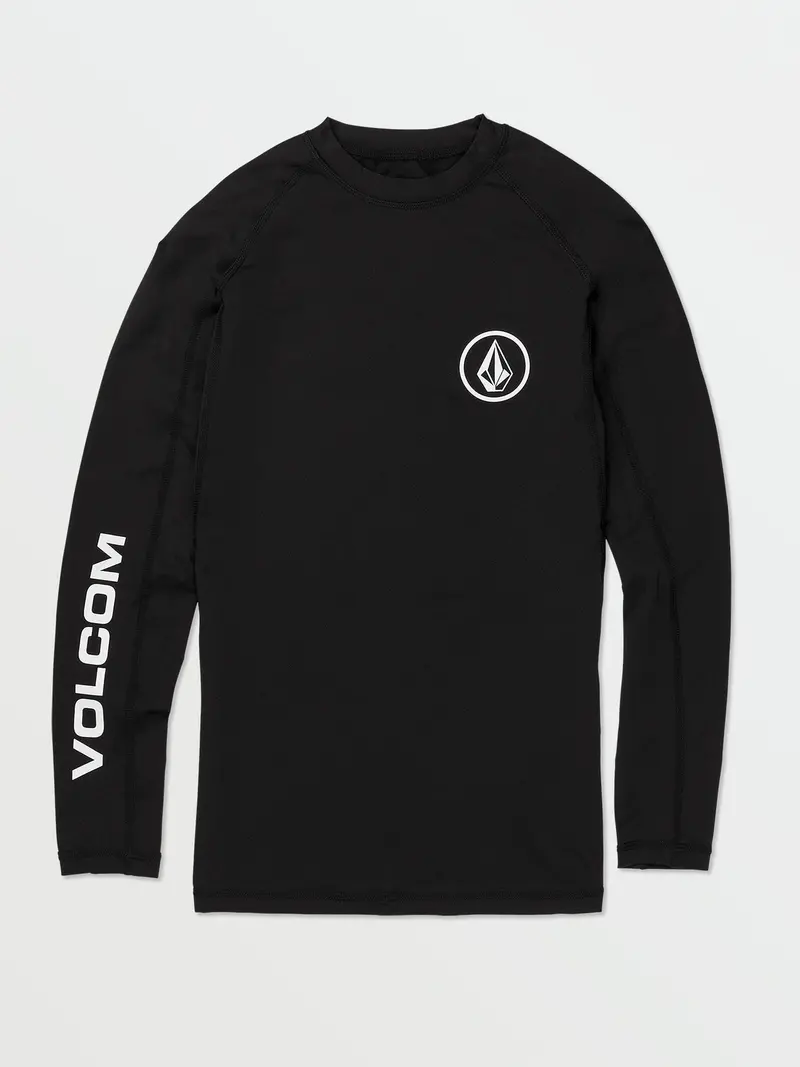 Volcom Lido Solid L/S Rash Guard Black 1