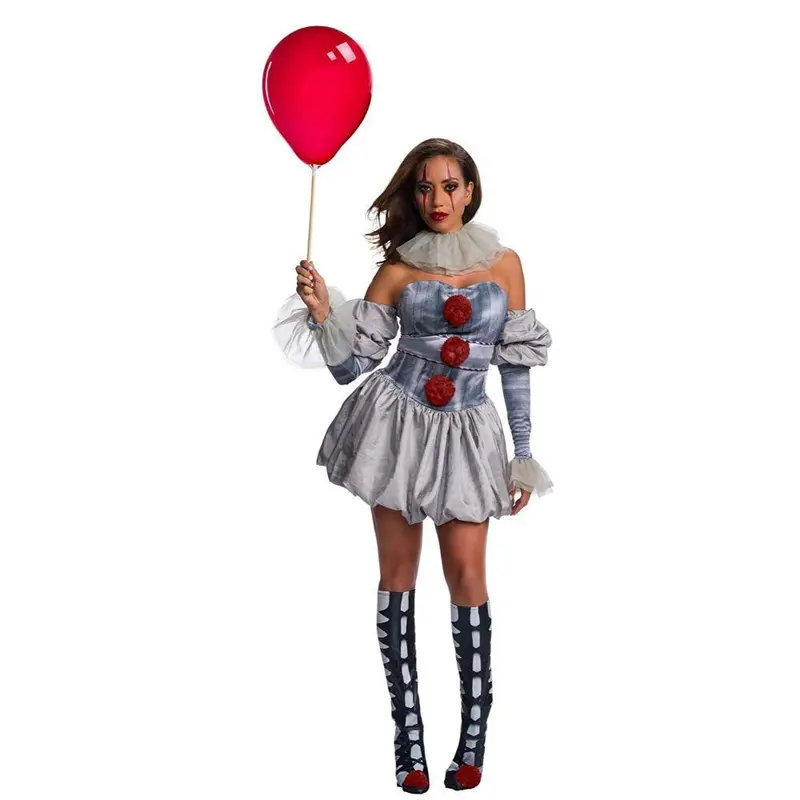 Women's Deluxe Pennywise Costume From It Movie 1