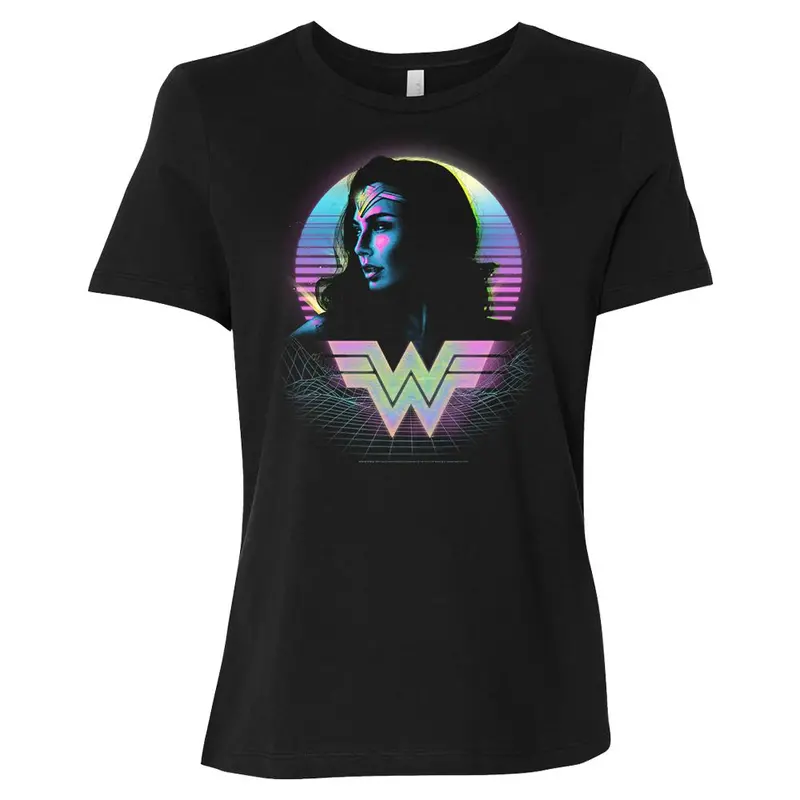 Wonder Grid Women's Black T-Shirt From Wonder Woman 1984 1