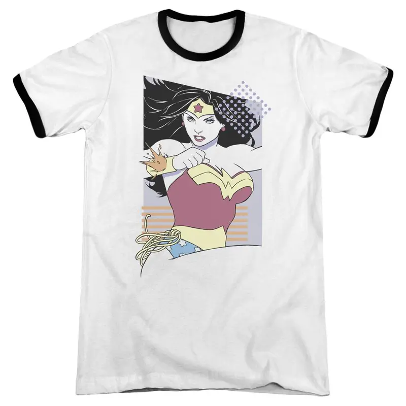 Wonder Woman '80S Minimal Ringer T-Shirt 1