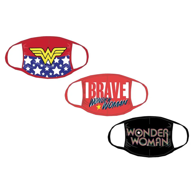 Wonder Woman Face Mask 3-Pack 1