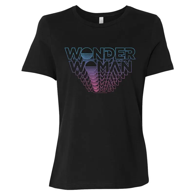 Wonder Woman Gradient Women's Black T-Shirt From Wonder Woman 1984 1