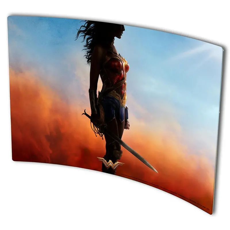 Wonder Woman Movie Silhouette Curved Metal Print 1
