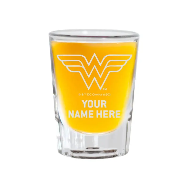 Wonder Woman Personalized Small Glass, Two Ounces 1