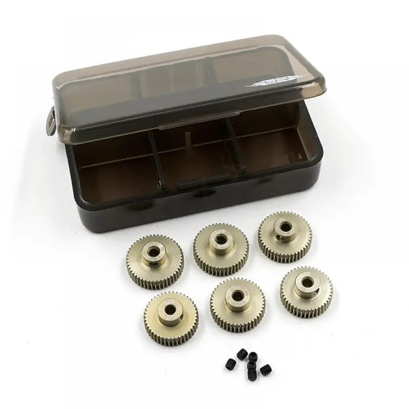 Yeah Racing: 64P Aluminum 7075 Hard Coated Pinion Gear 6Pcs Combo Set (41T-46T) 1