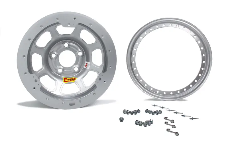 Aero Race Wheels 53-085030S – 15X8 Silver Alloy Wheel, 3" Backspace, 5.00" Offset 1