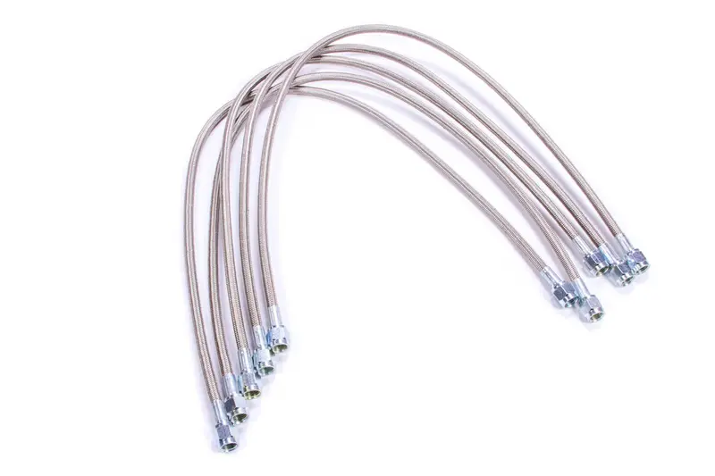 Allstar Performance 46400-28-5 Braided Stainless Steel Fuel Line Kit – 28" Length, -4 An Ends, 5-Pack 1