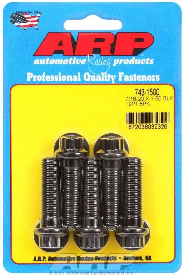 Arp 743-1500 High-Strength 12-Point Bolt Kit: Five 7/16-20 X 1.5" Bolts 1