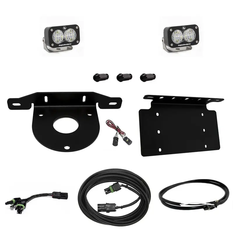 Baja Designs Bronco Dual S2 Sport Led Light Bar With Reverse Function & License Plate Bracket – 2021+ Ford Bronco 1