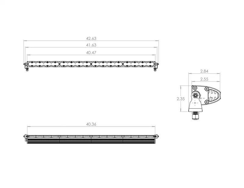 Baja Designs S8 Series 40-Inch Led Light Bar – Work/Scene Beam Pattern 1