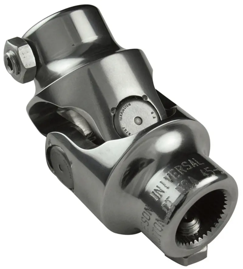 Borgeson 123164 Steering U-Joint; Polished Stainless; 3/4-30 X 3/4 Smooth Bore 1