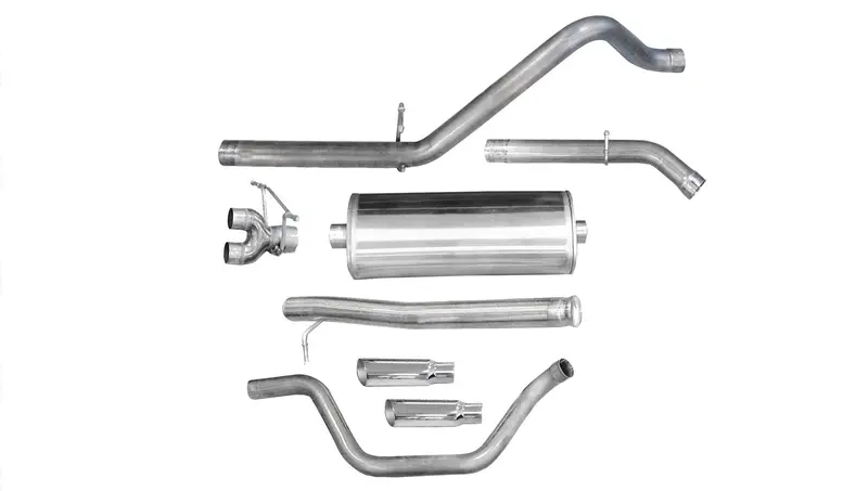 Corsa 24906 3-Inch Cat-Back Dual-Exit Exhaust For 2009 Chevy Silverado/Sierra 1500 – Stainless Steel, 4.0" Slash-Cut Tips 1